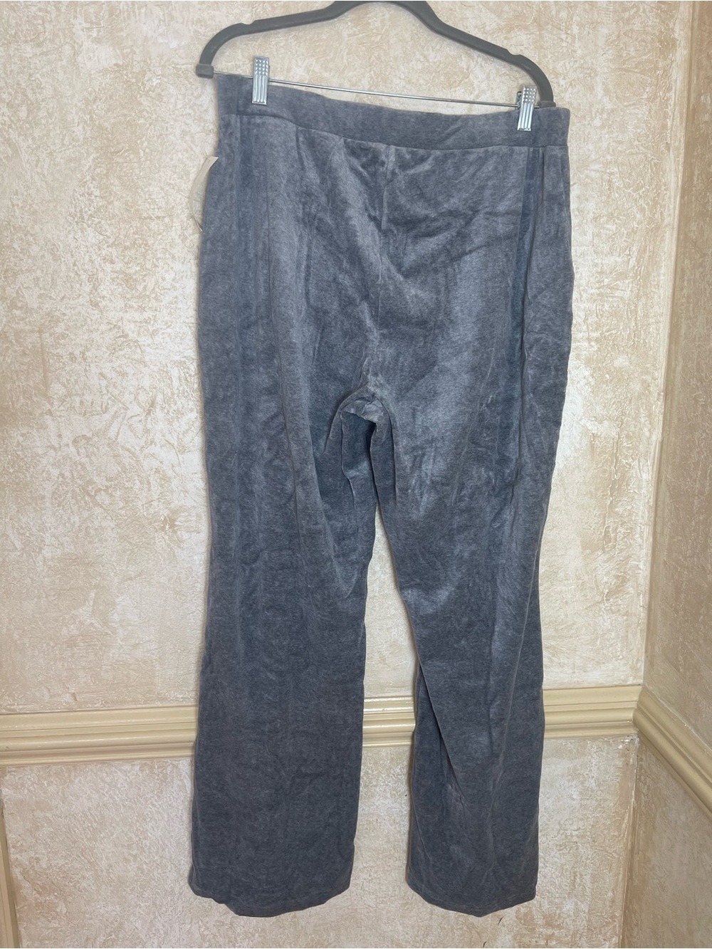 Charter Club Women Grey Velour Plush Lounge Pants Size 0X Cozy Casual NWT - Picture 4 of 10